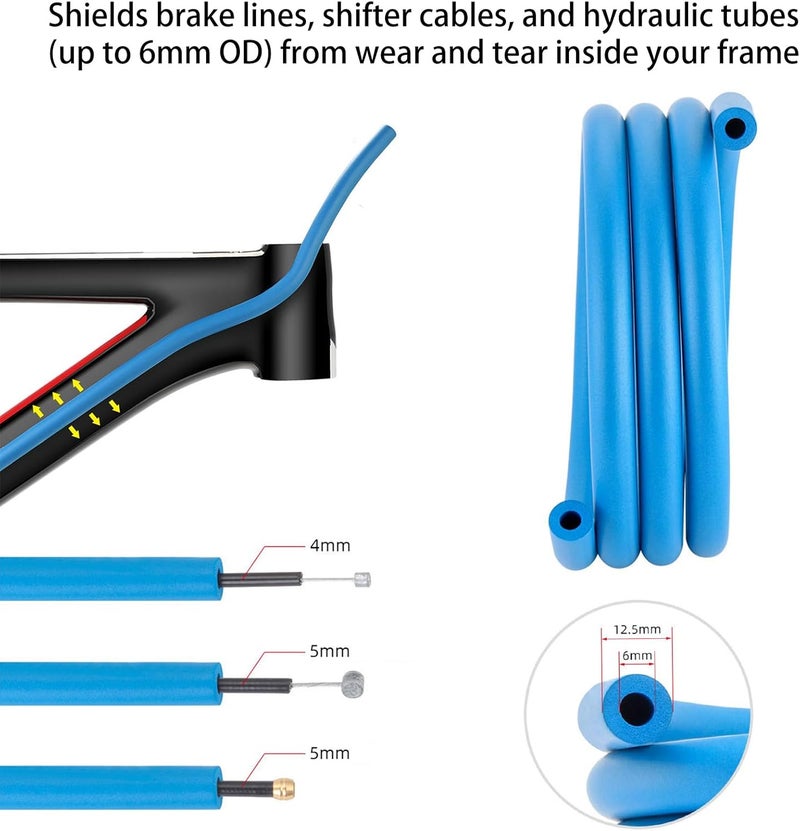 TorchPilot 1.7m Bicycle Frame Internal Cable Housing Damper - 6mm Inner Damper Foam Sleeve - Protect Shifters, Brakes Cable, & Hydraulics Tube(Noise Reducing!) - Image 2